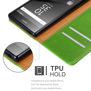 Sony Xperia Z5 PREMIUM lommebokdeksel etui (grønn)