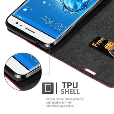 Huawei NOVA PLUS lommebokdeksel case (rød)