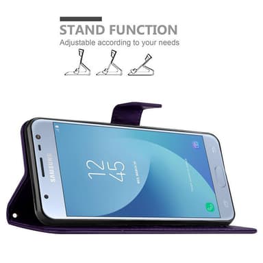 Samsung Galaxy J3 2017 lommebokdeksel Blomster (lilla)