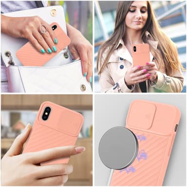 iPhone XS MAX silikondeksel case (rosa)