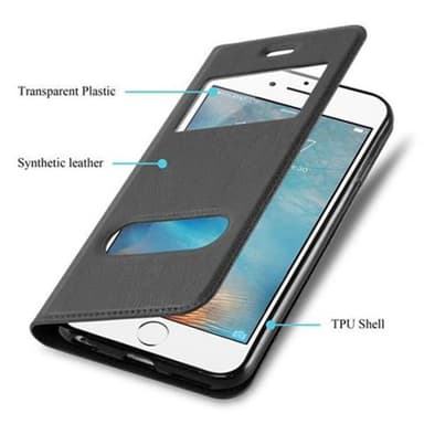 iPhone 6 / 6S lommebokdeksel cover (svart)