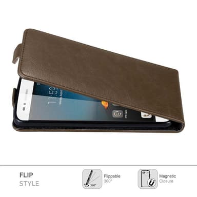 ZTE Blade A612 deksel flip cover (brun)