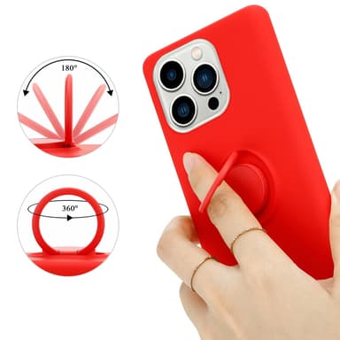 Deksel iPhone 14 PRO Ring Case (rød)