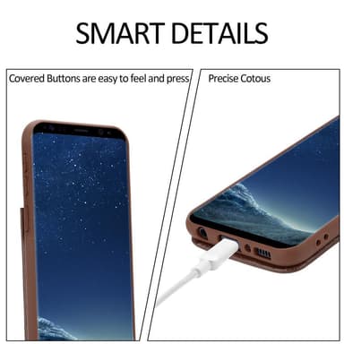 Samsung Galaxy S8 PLUS Deksel Kunstskinn (brun)