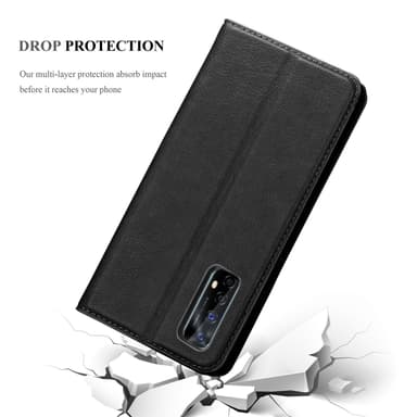 Realme 7 4G lommebokdeksel case (svart)