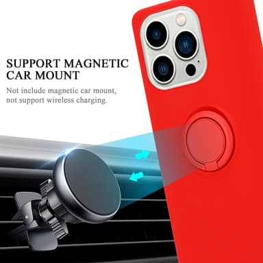 Deksel iPhone 14 PRO Ring Case (rød)