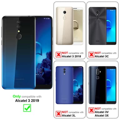 Deksel Alcatel 3 2019 Veske (Svart)