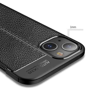 iPhone 13 Deksel Kunstskinn (svart)