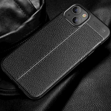 iPhone 13 Deksel Kunstskinn (svart)