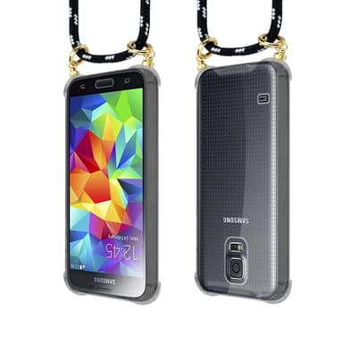 Samsung Galaxy S5 / S5 NEO Deksel med Halskjede (svart)