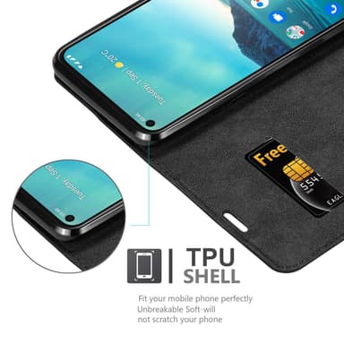 Nokia 3.4 lommebokdeksel case (svart)