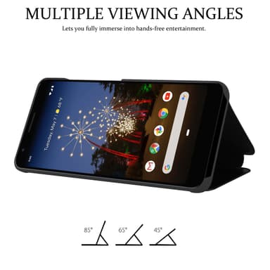 Google PIXEL 3A XL lommebokdeksel etui (svart)