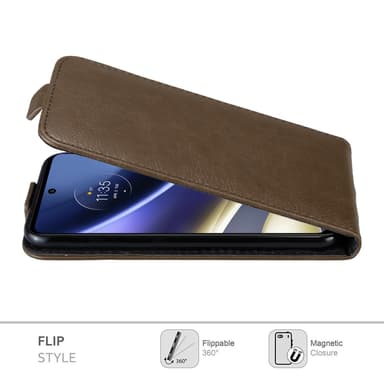Motorola MOTO G51 5G deksel flip cover (brun)