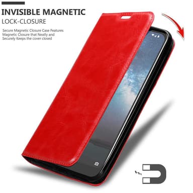 Nokia 2.2 lommebokdeksel case (rød)