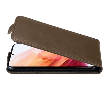 Samsung Galaxy S21 5G deksel flip cover (brun)