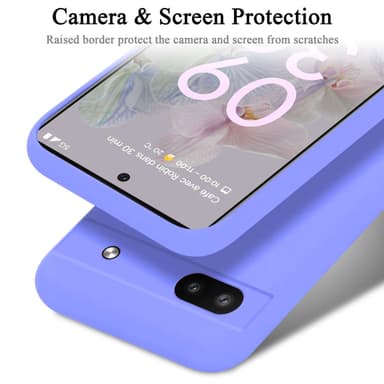 Google PIXEL 6A silikondeksel case (Lilla)