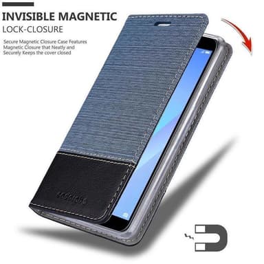 Huawei Y6 PRIME lommebokdeksel etui (blå)