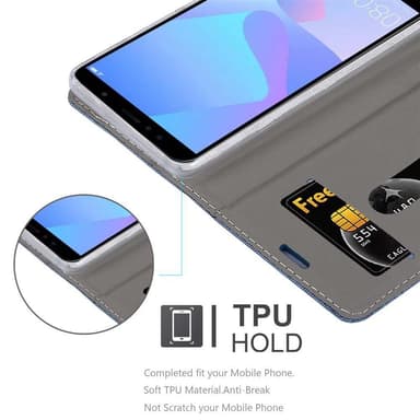 Huawei Y6 PRIME lommebokdeksel etui (blå)