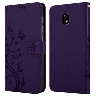 Samsung Galaxy J3 2017 lommebokdeksel Blomster (lilla)