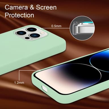 iPhone 14 PRO MAX silikondeksel case (grønn)