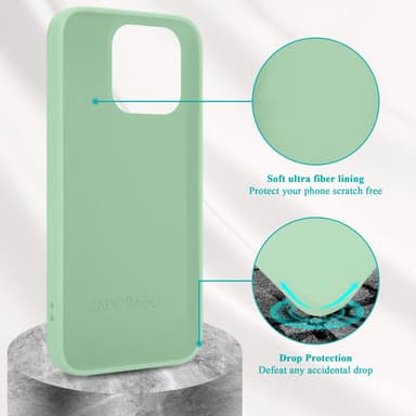 iPhone 14 PRO MAX silikondeksel case (grønn)