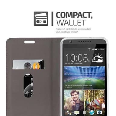 HTC Desire 820 lommebokdeksel etui (grå)