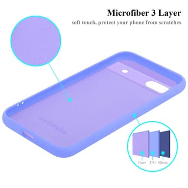 Google PIXEL 6A silikondeksel case (Lilla)