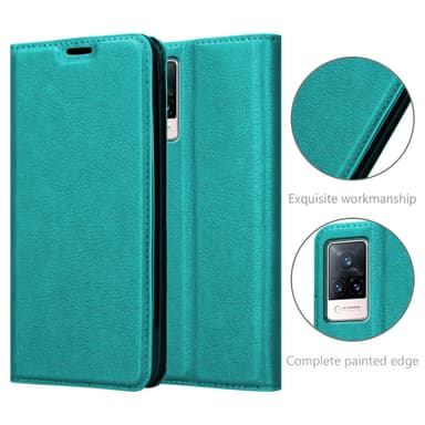 Vivo V21 4G / 5G lommebokdeksel case (turkis)