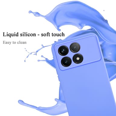 Xiaomi Poco F6 Pro silikondeksel case (lilla)