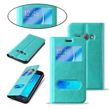 Samsung Galaxy J1 2016 lommebokdeksel cover (turkis)