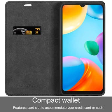 Xiaomi RedMi 10C / POCO C40 lommebokdeksel case (svart)