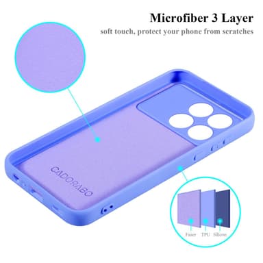 Xiaomi Poco F6 Pro silikondeksel case (lilla)