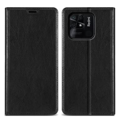 Xiaomi RedMi 10C / POCO C40 lommebokdeksel case (svart)