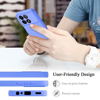 Xiaomi Poco F6 Pro silikondeksel case (lilla)