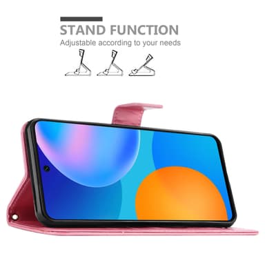 Huawei P SMART 2021 lommebokdeksel Blomster (rosa)