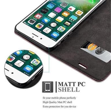 iPhone 7 / 7S / 8 / SE 2020 lommebokdeksel case (rød)