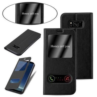 Samsung Galaxy S8 lommebokdeksel cover (svart)