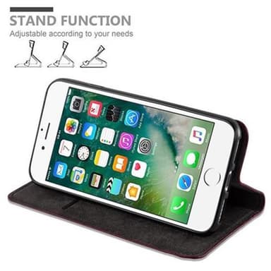 iPhone 7 / 7S / 8 / SE 2020 lommebokdeksel case (rød)