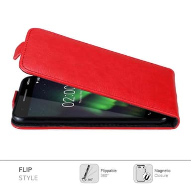 Nokia 2.1 deksel flip cover (rød)