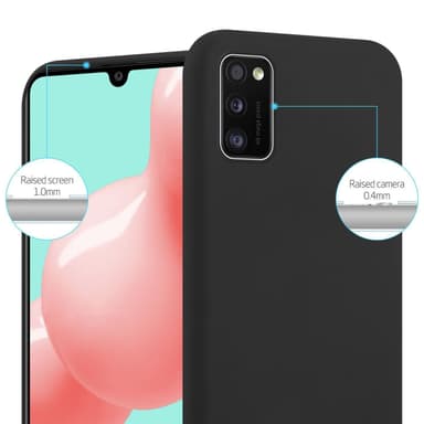 Deksel Samsung Galaxy A41 Silikon cover (svart)