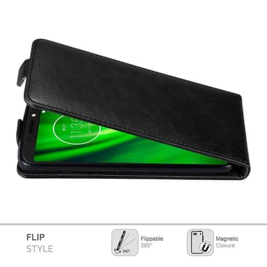 Motorola MOTO E5 / G6 PLAY deksel flip cover (svart)