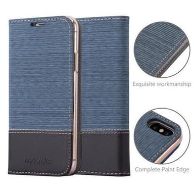 iPhone X / XS lommebokdeksel etui (blå)