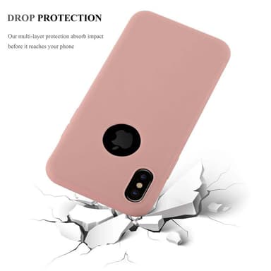 Deksel iPhone XS MAX Silikon cover (rosa)