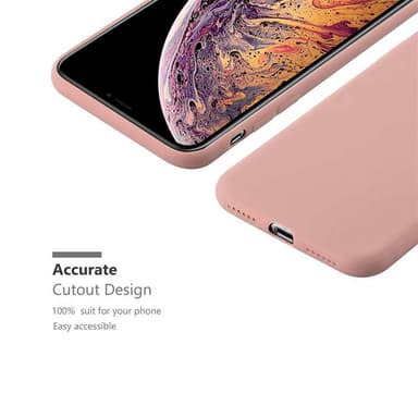 Deksel iPhone XS MAX Silikon cover (rosa)