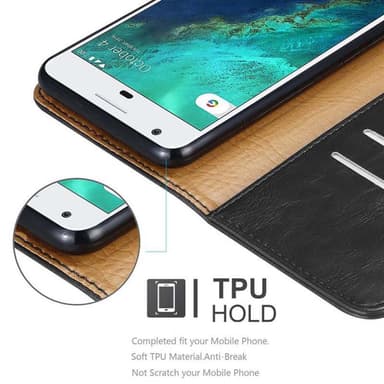 Google PIXEL lommebokdeksel etui (svart)