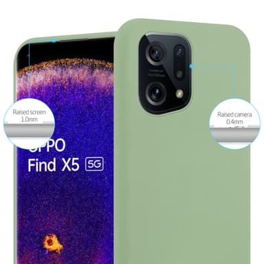 Deksel Oppo FIND X5 Silikon cover (grønn)