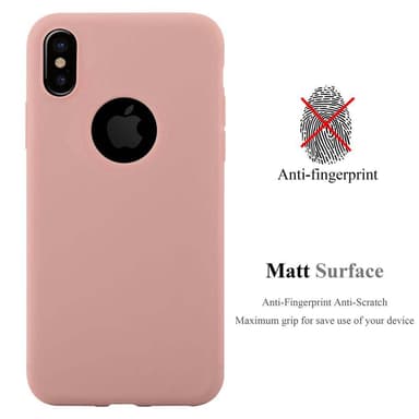 Deksel iPhone XS MAX Silikon cover (rosa)