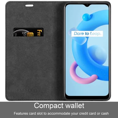 Realme C11 2021 lommebokdeksel case (svart)