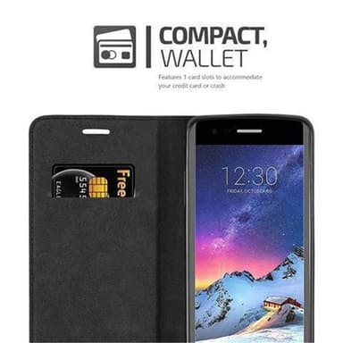 LG K8 2017 lommebokdeksel case (svart)