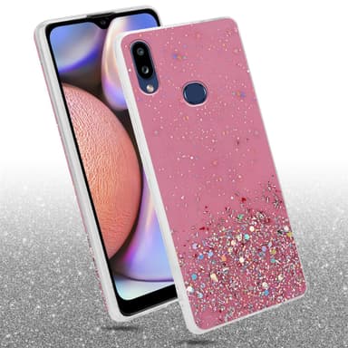 Samsung Galaxy A10s / M01s Silikondeksel Glitter (rosa)